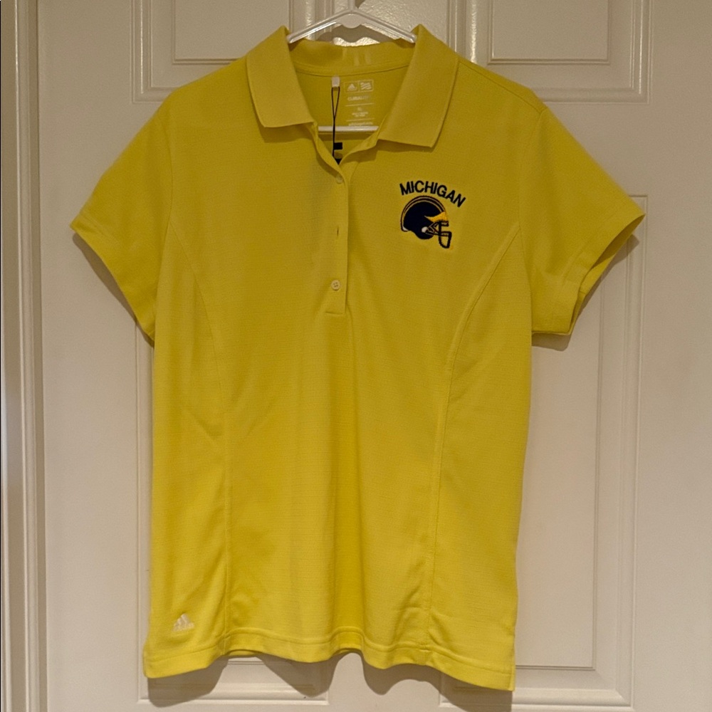 Adidas Yellow Michigan Polo Shirt